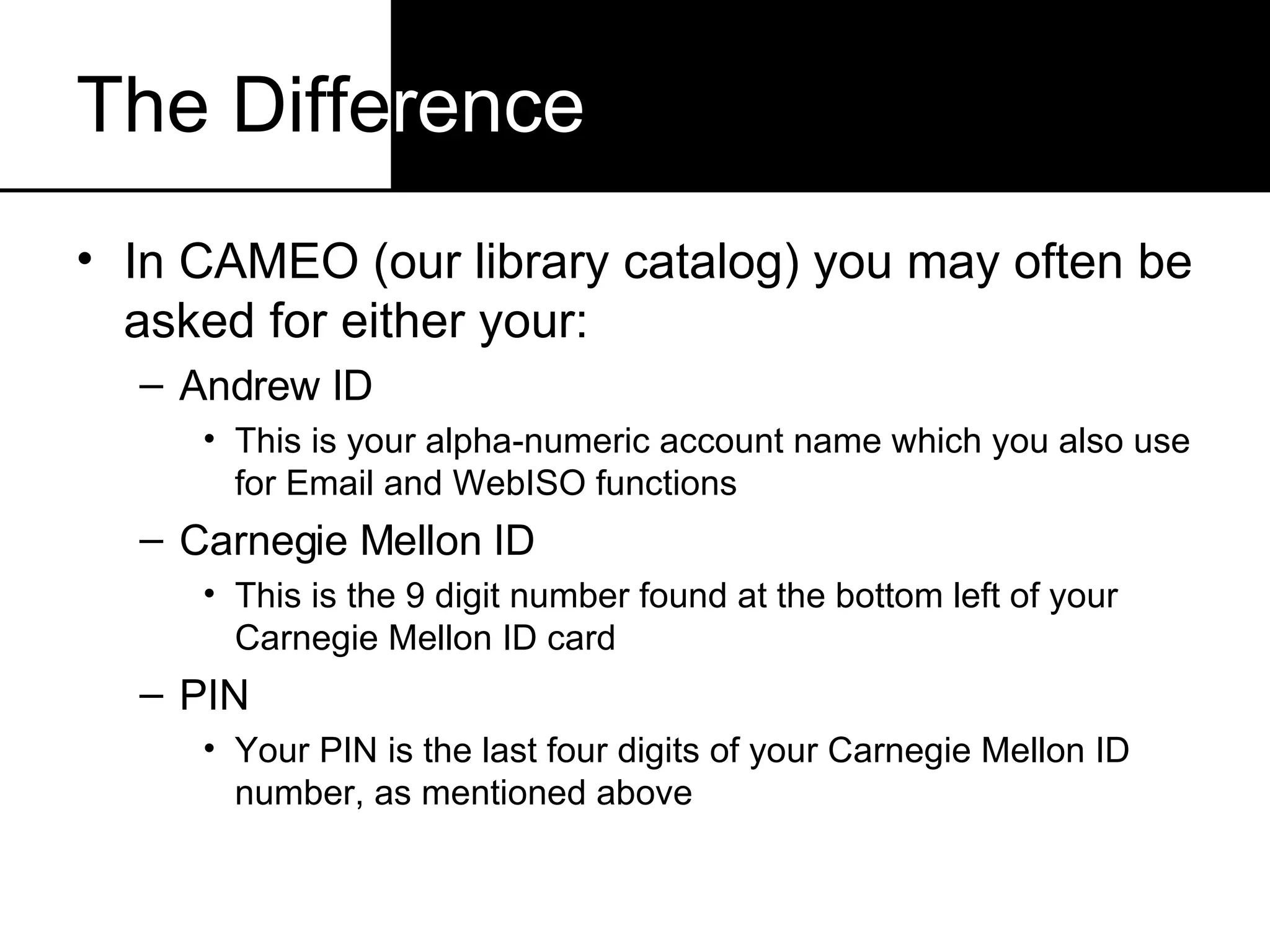 Carnegie Mellon Id Card